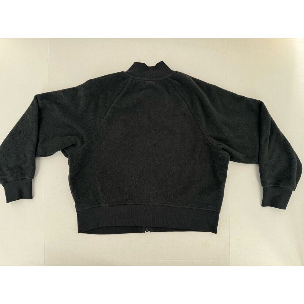 Skims Fleece Lounge Track Jacket Sz XXL Cropped Black Onyx Outdoor Casual New - Picture 14 of 15